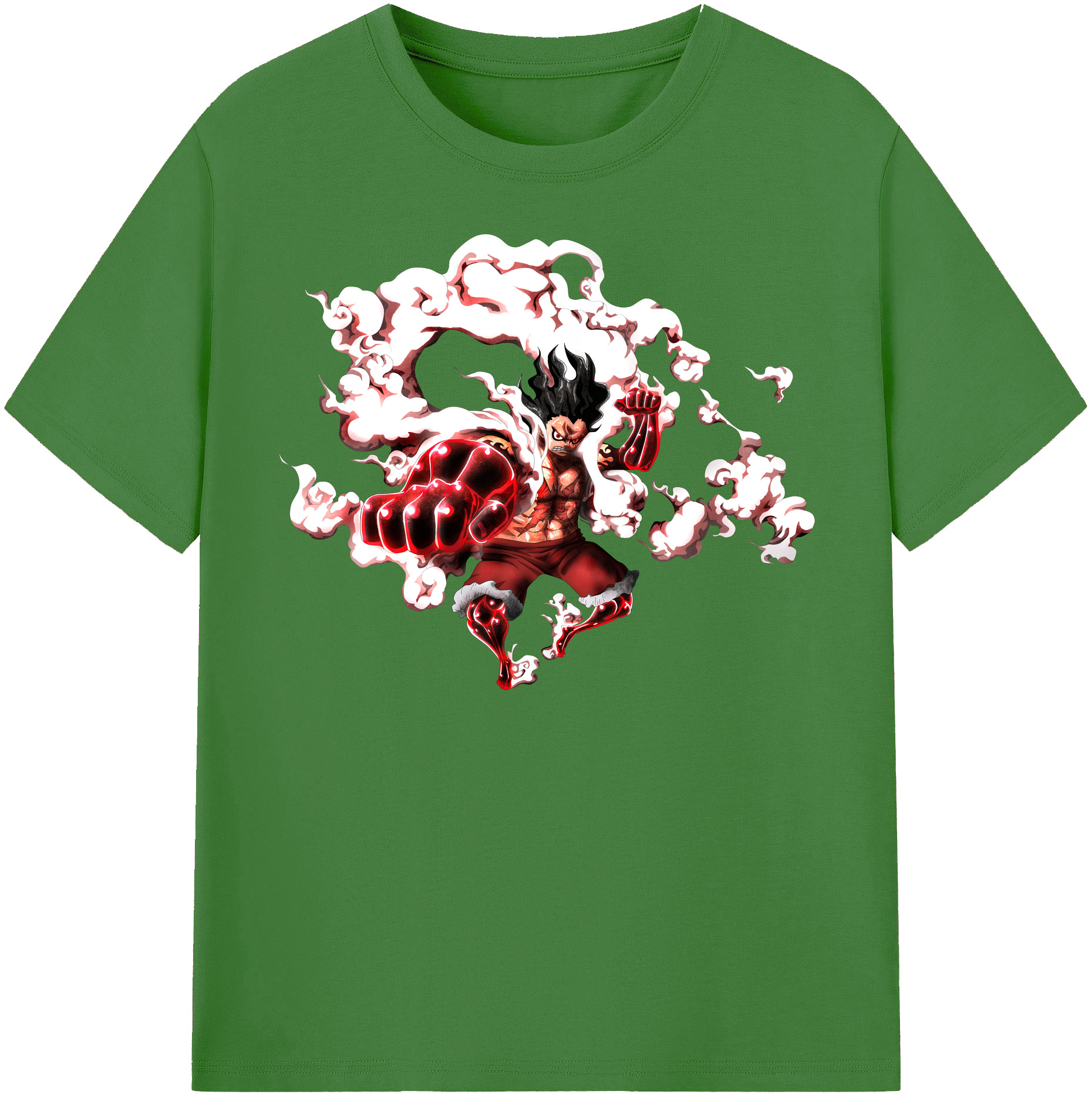 ワンピース モンキー・D・ルフィ ONE PIECE Monkey D. Luffy レディースカジュアルプリントTシャツ（綿100％）